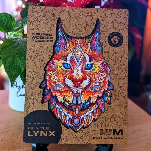 Unidragon Other - NWOT Unidragon Unique Gentle Lynx Wooden Puzzle